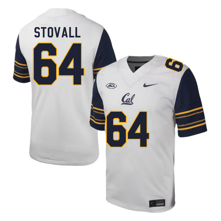 California Golden Bears #64 Joshua Stovall ACC Conference College Football Jerseys Stitched Sale-White